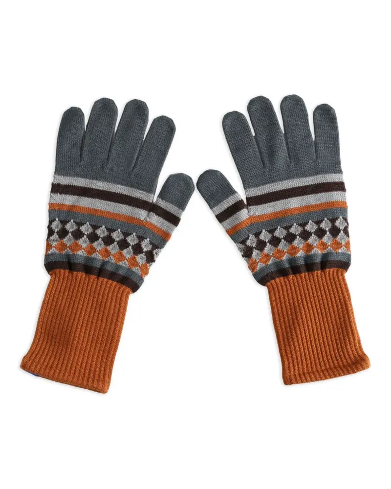 Asics Aquifolia Handschuhe mit Streifendetail - Grau Grau