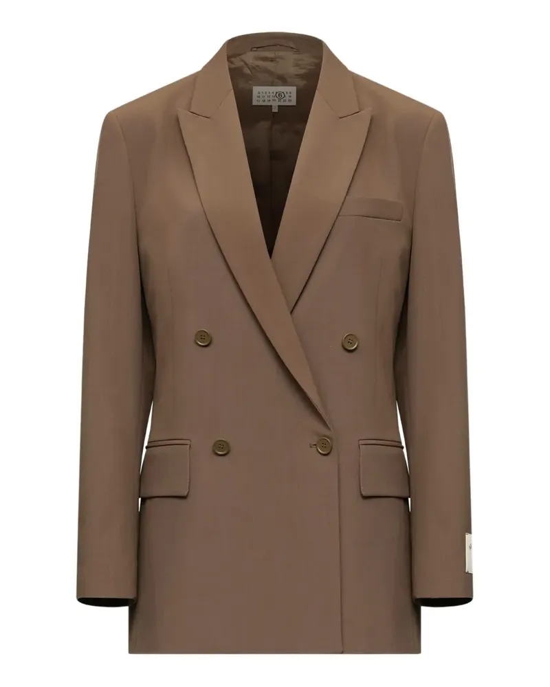 Maison Margiela wool blend suit jacket - Braun Braun