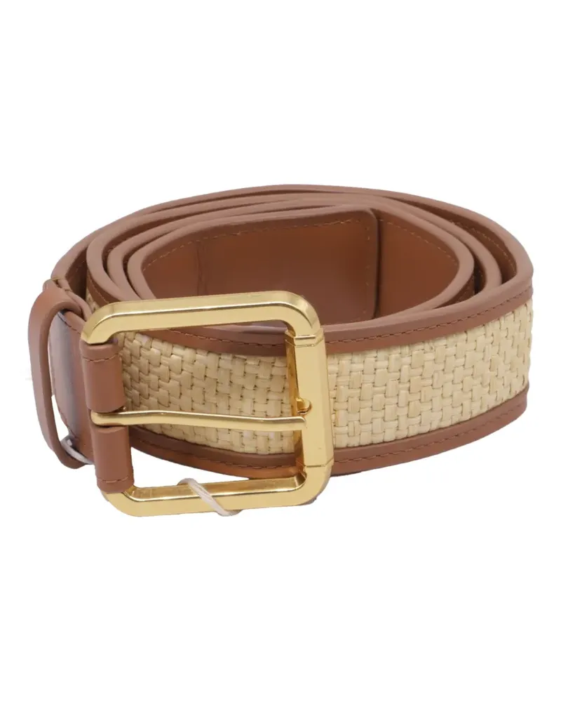 Zimmermann raffia-trimmed belt - Braun Braun