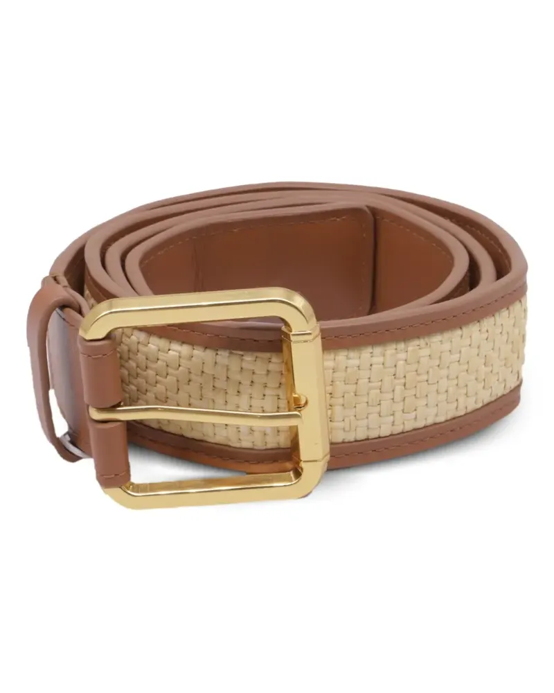 Zimmermann raffia-trimmed belt - Braun Braun
