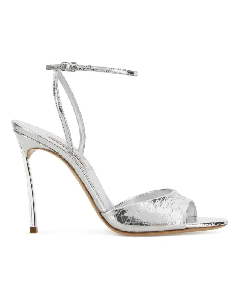 Casadei 110mm leather heeled sandals - Silber Silber