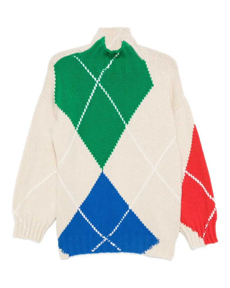 J.W.Anderson x Pringle argyle-knit high-neck sweater - Nude Nude