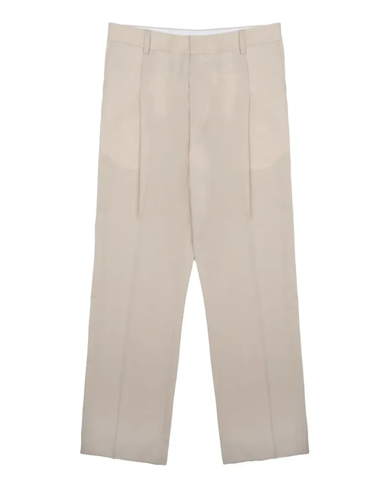 Be Able pleated-design straight-leg tailored trousers - Nude Nude