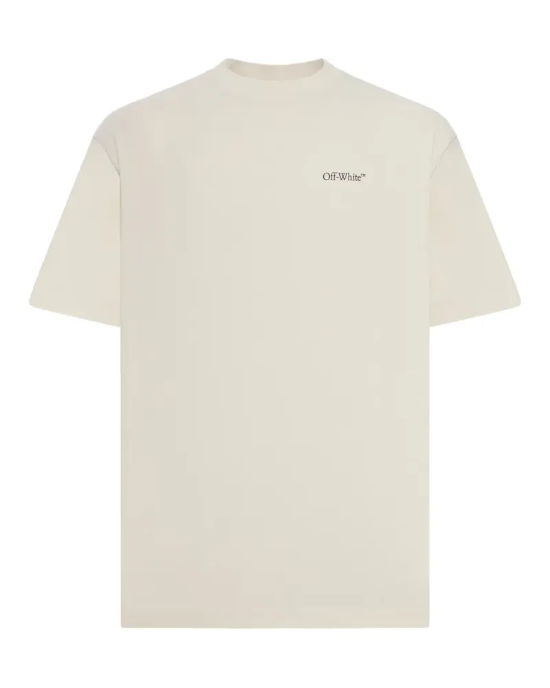 OFF-WHITE T-Shirt mit grafischem Print - Nude Nude