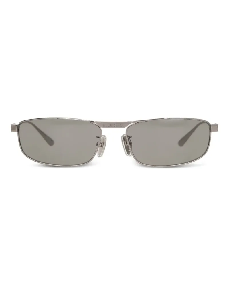 Balenciaga Sonnenbrille mit eckigem Gestell - Silber Silber