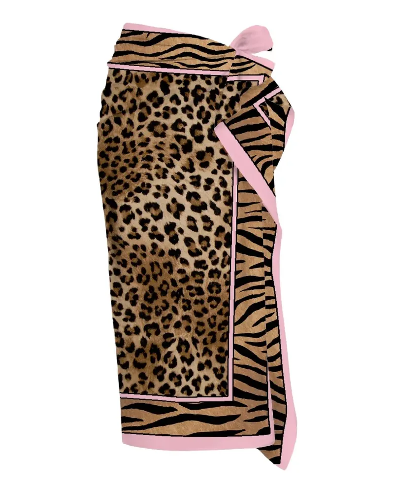 MC2 Saint Barth Thaiti animal-print sarong - Braun Braun