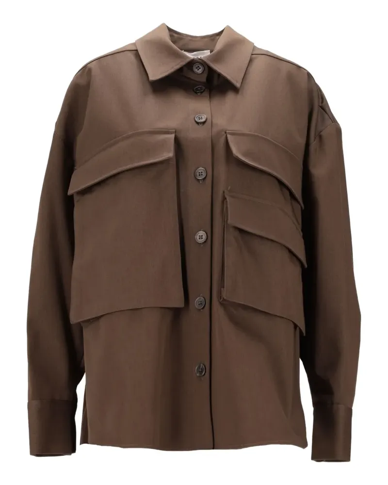 P.A.R.O.S.H. P.A.R.O H. patch-pocket shirt - Braun Braun