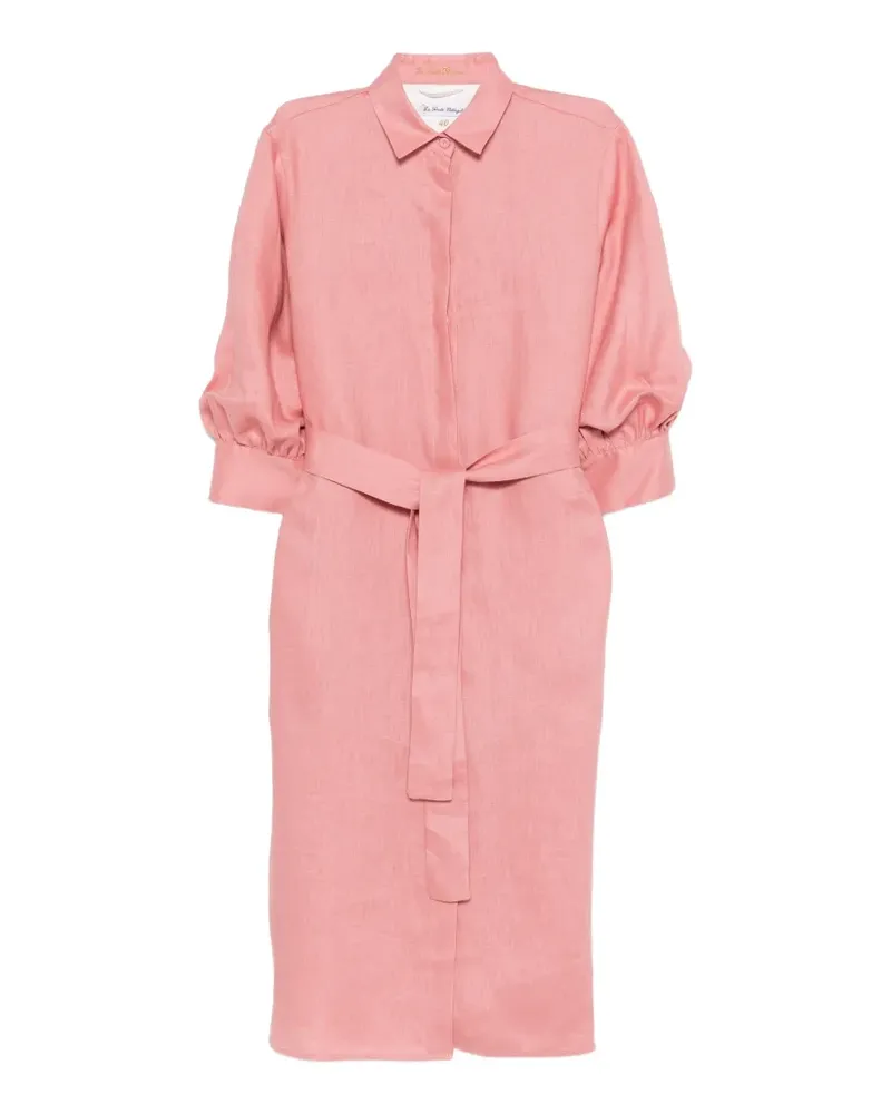 LE3 Sarte Pettegole Hemdkleid mit Bindegürtel - Rosa Rosa