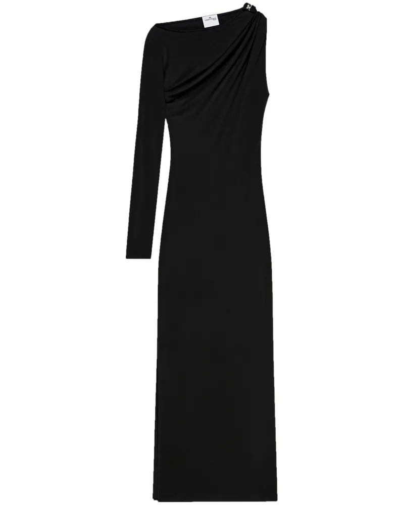Courrèges Asymmetrisches Maxikleid - Schwarz Schwarz