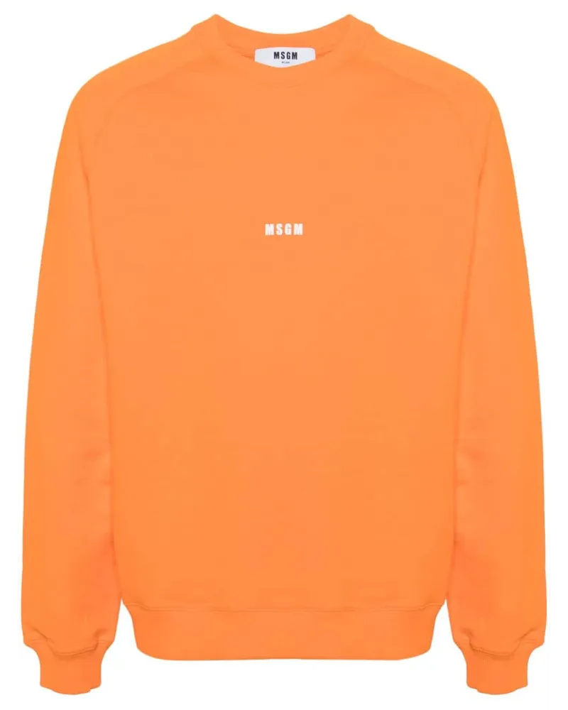 MSGM Sweatshirt mit Logo-Print Orange