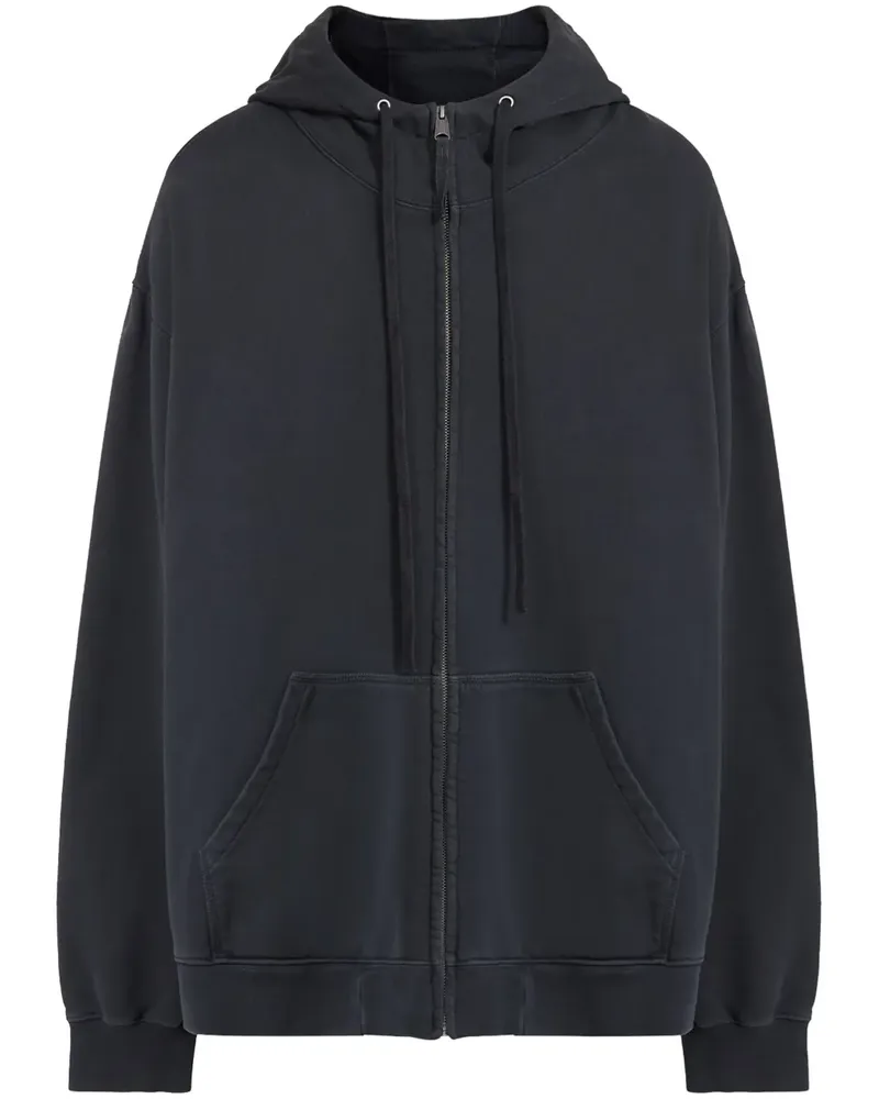 Maison Margiela Kapuzenjacke mit Kordelzug - Schwarz Schwarz