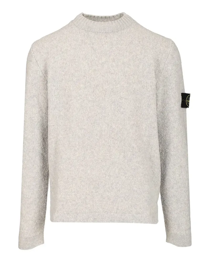 Stone Island logo-patch ribbed-knit sweater - Grau Grau