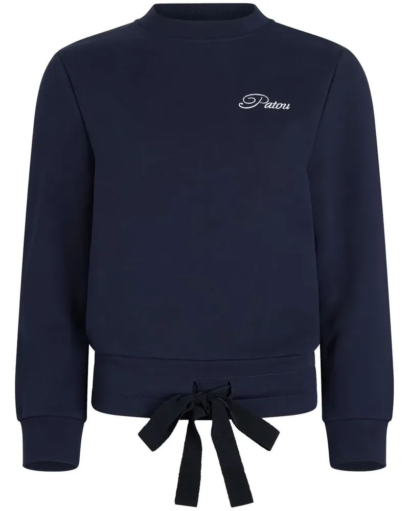 Patou Besticktes Sweatshirt aus Bio-Baumwolle - Blau Blau
