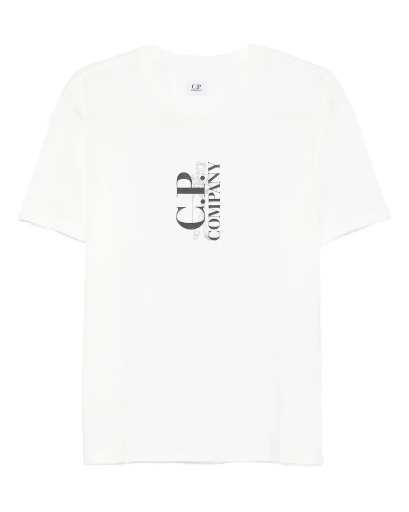 C.P. Company T-Shirt mit Logo-Print - Weiß Weiß