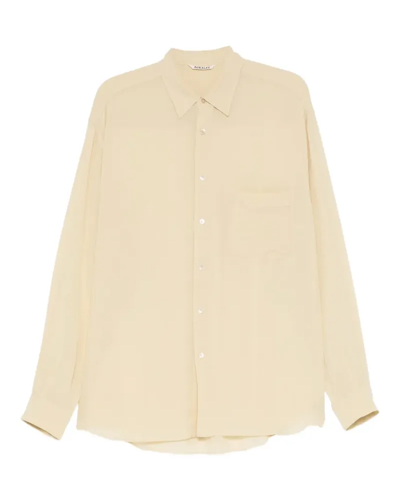 AURALEE Airy Hemd aus Seiden-Georgette - Gelb Gelb
