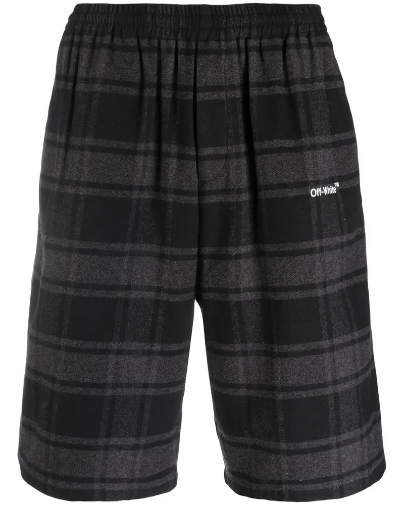 OFF-WHITE Karierte Shorts - Grau Grau