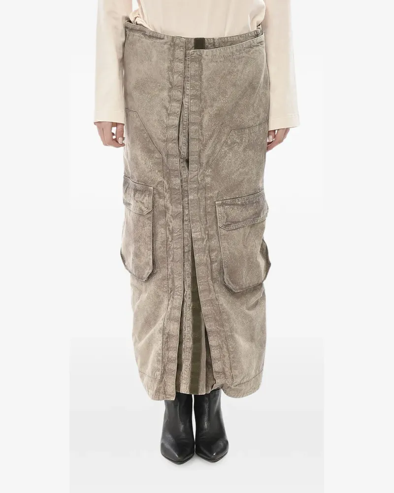 Y/PROJECT maxi cargo denim skirt - Nude Nude