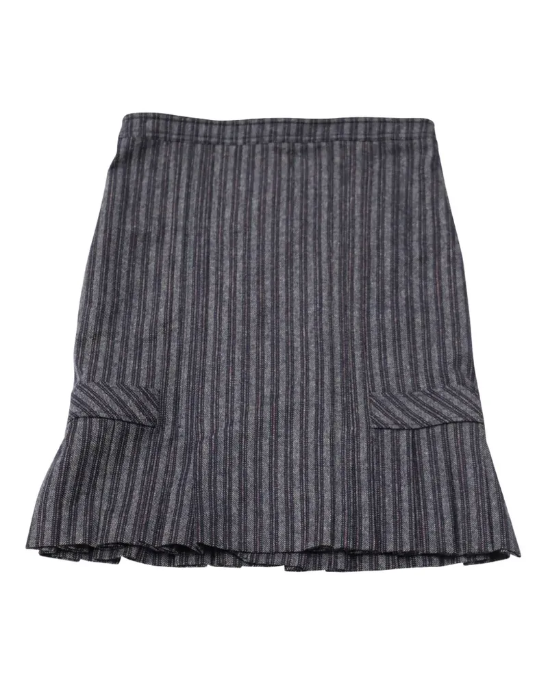 Max Mara Rock mit Rüschensaum - Blau Blau