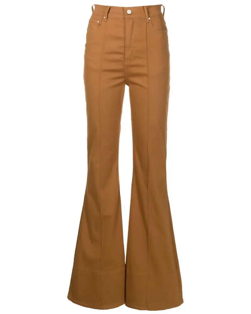 Amapô Hose mit ausgestelltem Bein - Braun Braun