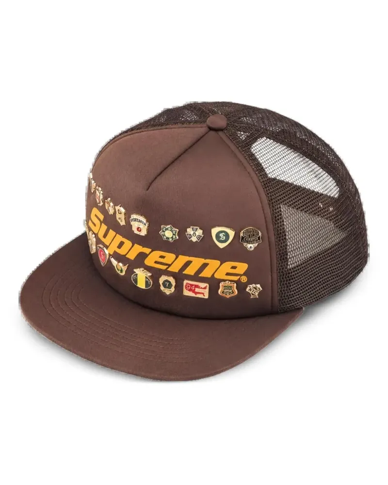 Supreme Being pin-embellished five-panel cap hat - Braun Braun