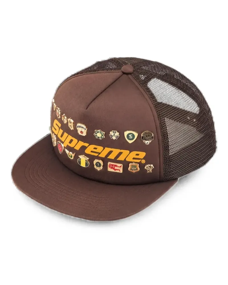 Supreme Being pin-embellished five-panel cap hat - Braun Braun