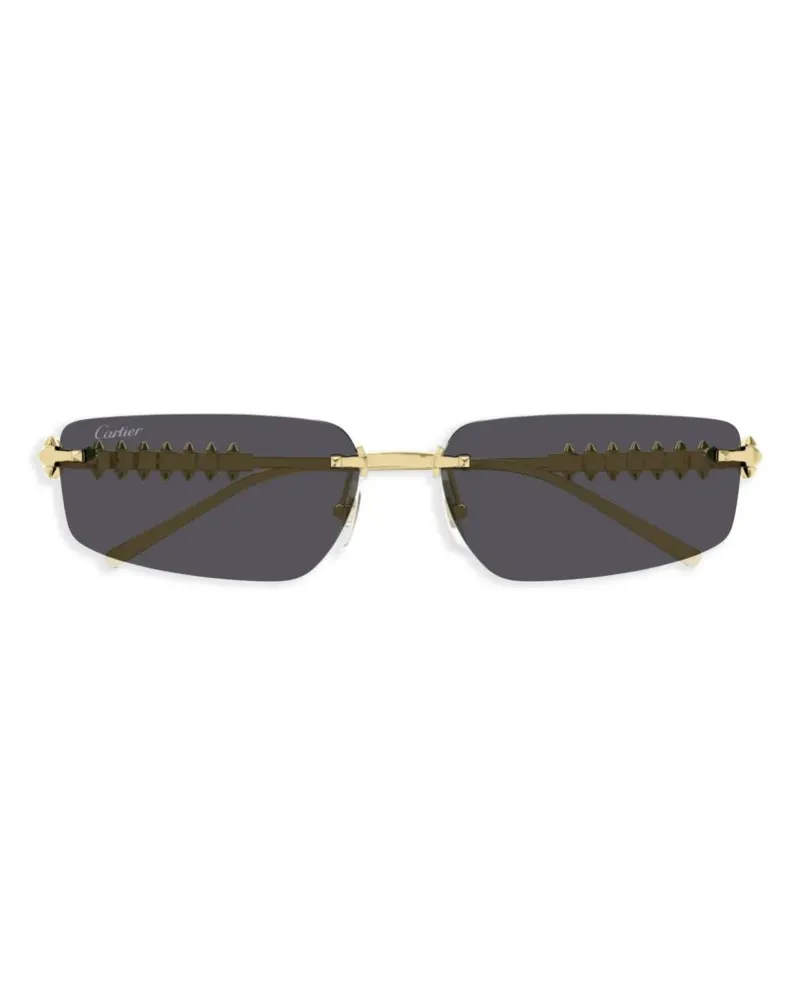 Cartier Sonnenbrille mit geometrischem Gestell - Gold Gold
