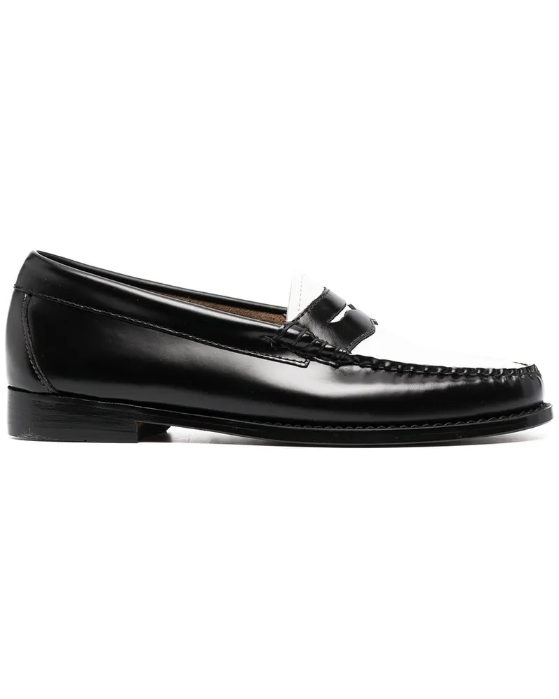 G.H. Bass & Co. Penny-Loafer in Colour-Block-Optik - Schwarz Schwarz