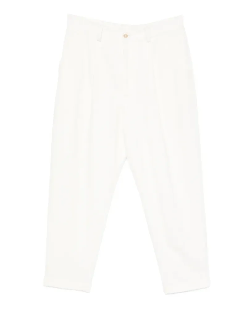 Eleventy Plissierte Tapered-Hose - Weiß Weiß