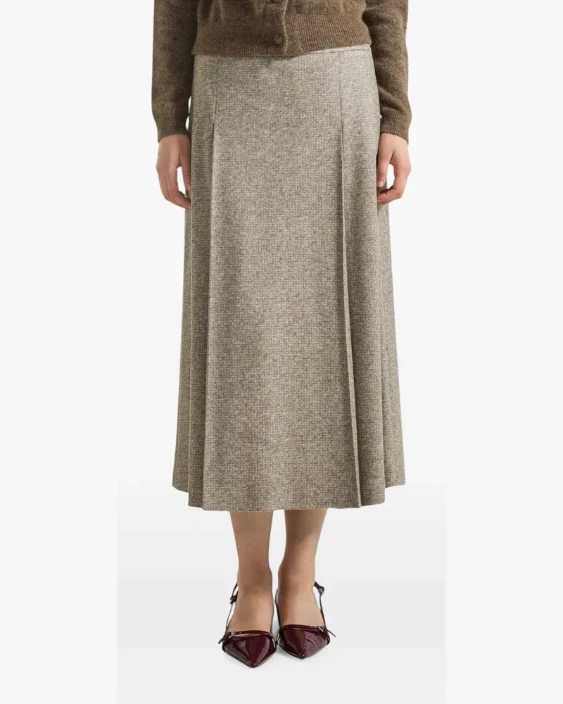 Seventy pleated A-line midi skirt - Nude Nude