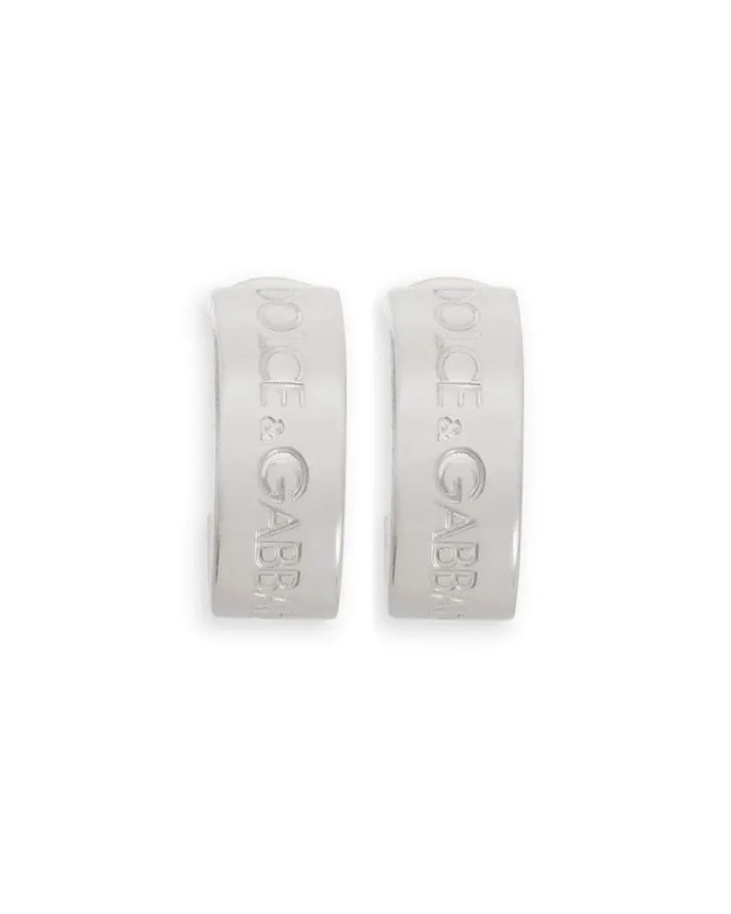 Dolce & Gabbana Creolen mit Logo-Gravur - Silber Silber