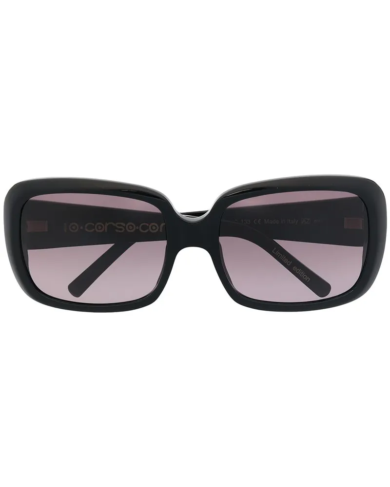 10 Corso Como Klobige Sonnenbrille - Schwarz Schwarz