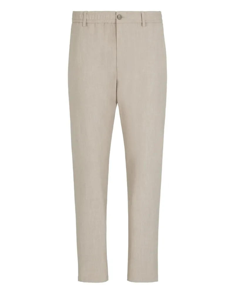 Emporio Armani Hose mit elastischem Bund - Nude Nude