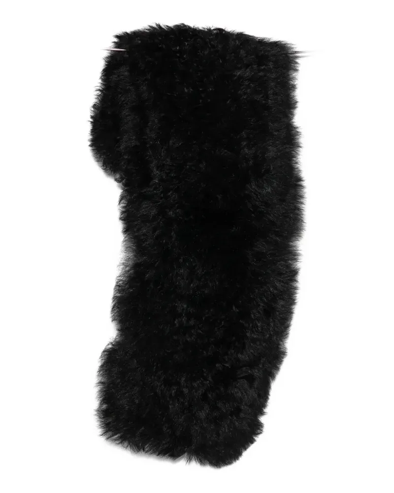 Antik Batik Sando lambswool-lined scarf - Schwarz Schwarz