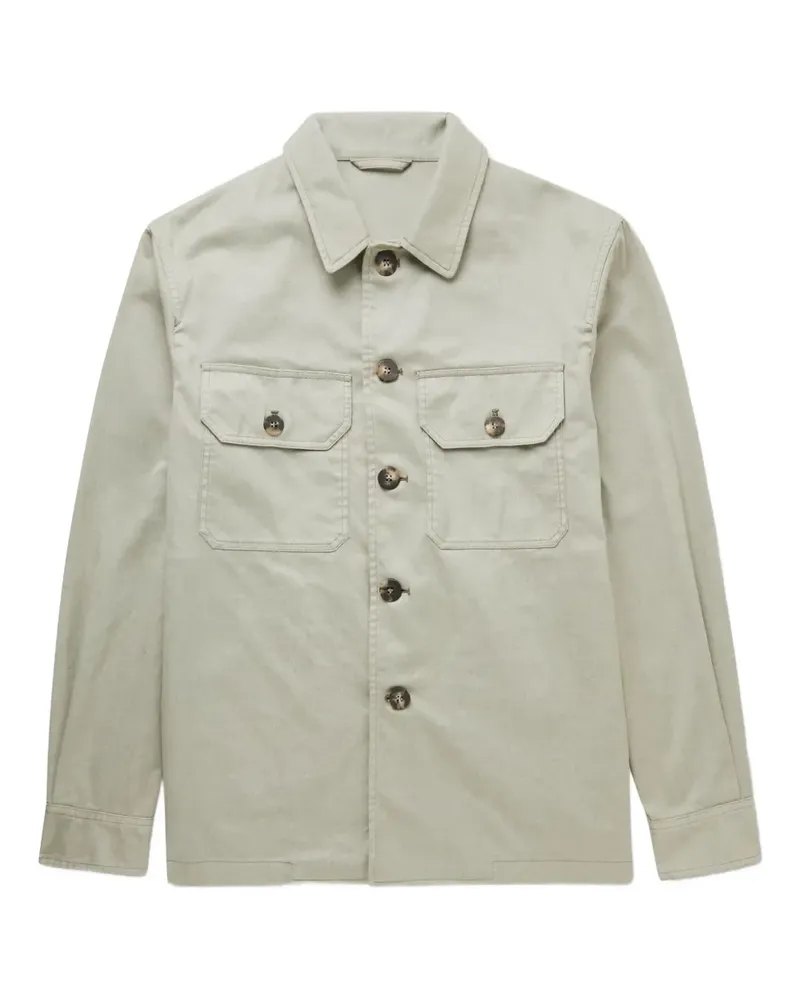 Doppiaa Hemdjacke mit Knopfverschluss - Grün Grün
