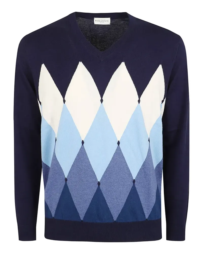 Ballantyne Pullover mit Argyle-Intarsie - Blau Blau