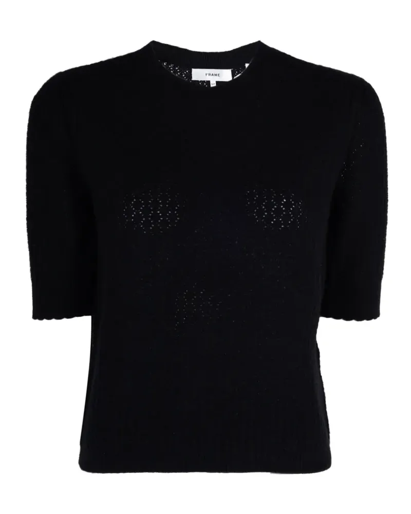 Frame Denim Geraffter Pullover mit Wabenmuster - Schwarz Schwarz
