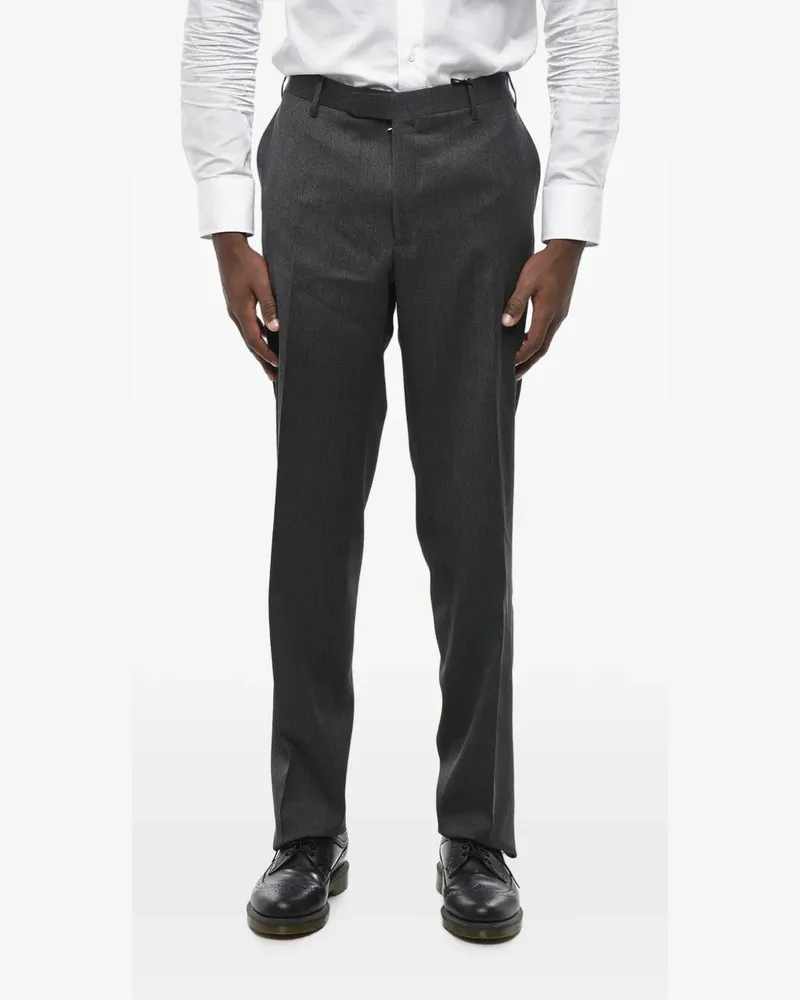 Corneliani flat-front wool trousers - Grau Grau
