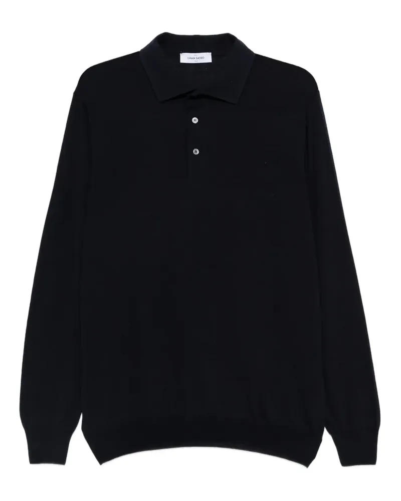 Gran Sasso Poloshirt aus Schurwolle - Blau Blau