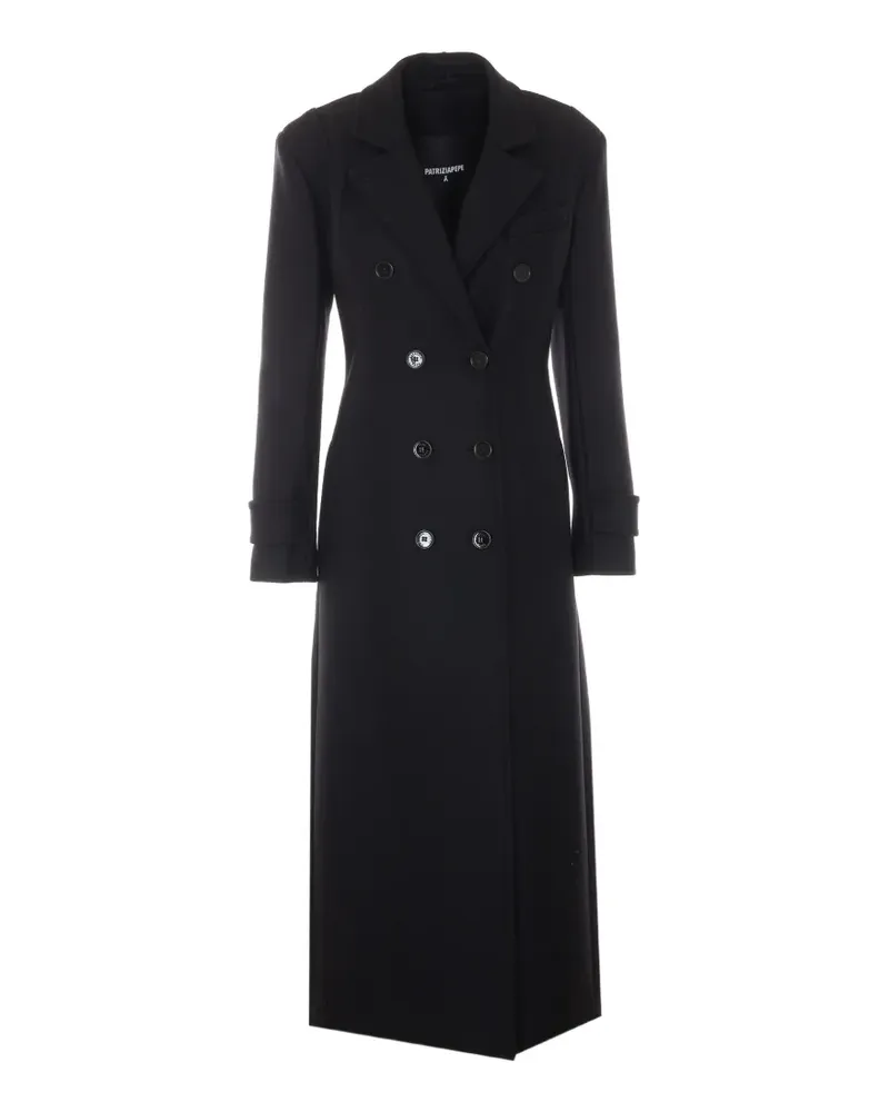 Patrizia Pepe double-breasted peaked-lapel coat - Schwarz Schwarz