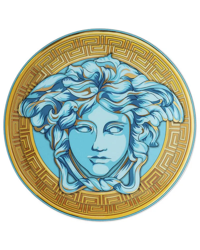 Versace Kleiner Teller mit Medusa Amplified-Print - Blau Blau