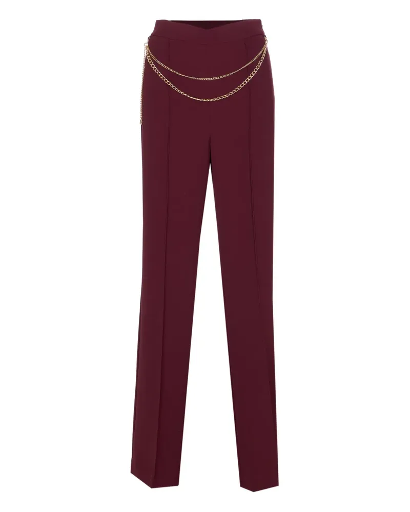 Twin-Set Hose mit Zierkette - Rot Rot