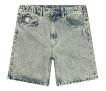 Shorts mit Logo-Patch - Blau