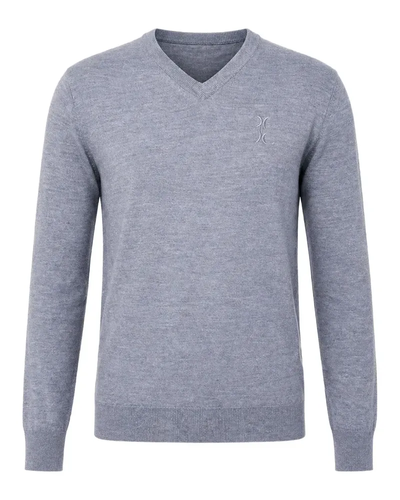 Billionaire V-neck merino wool jumper - Grau Grau