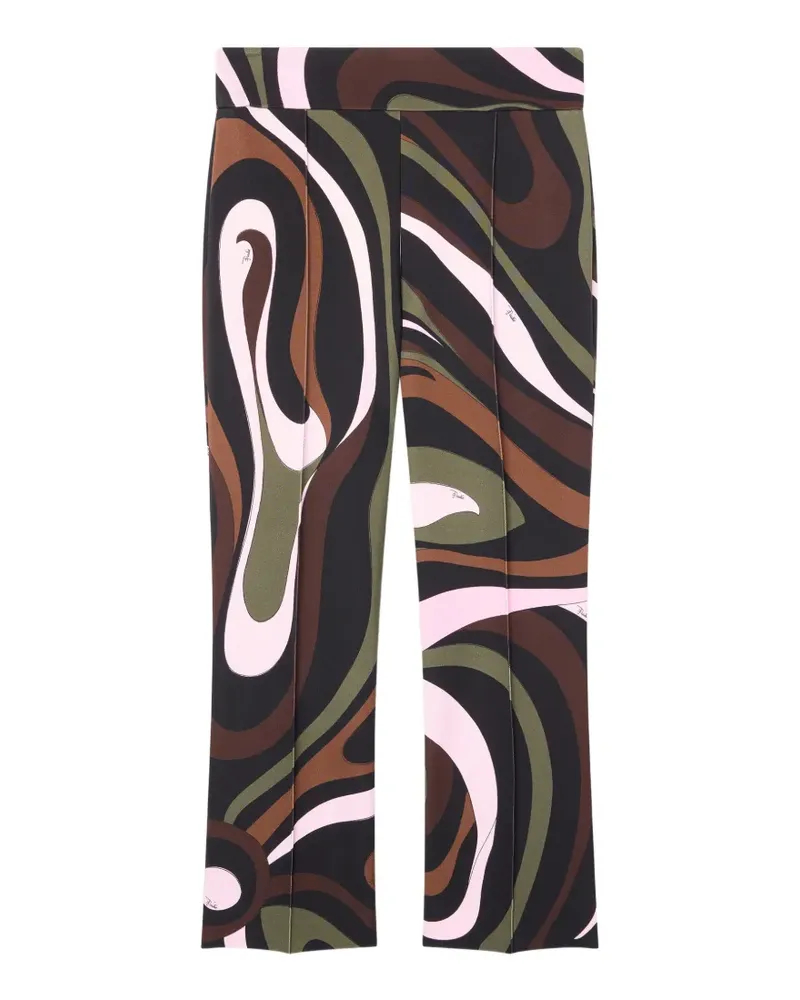 Emilio Pucci Caprihose mit Marmo-Print - Schwarz Schwarz