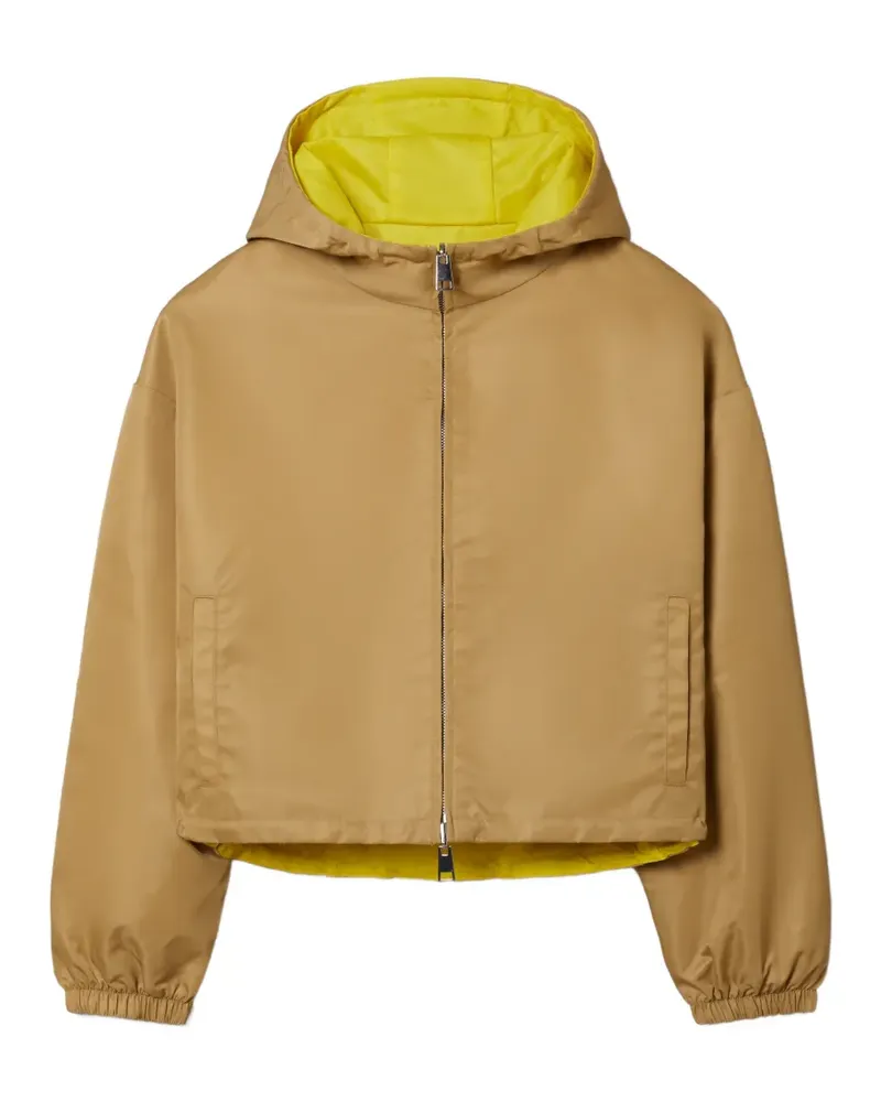 Tory Burch Kurze, wendbare Nylonjacke - Grün Grün