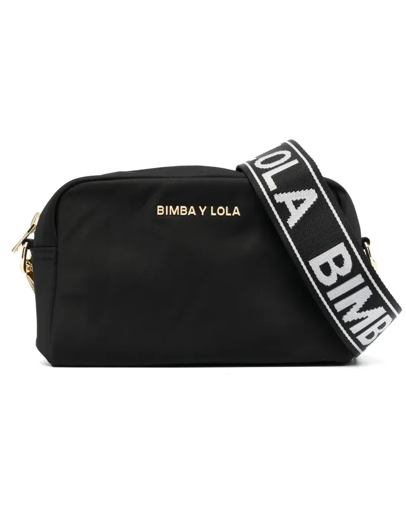 BIMBA Y LOLA Umhängetasche mit Logo-Schild - Schwarz Schwarz