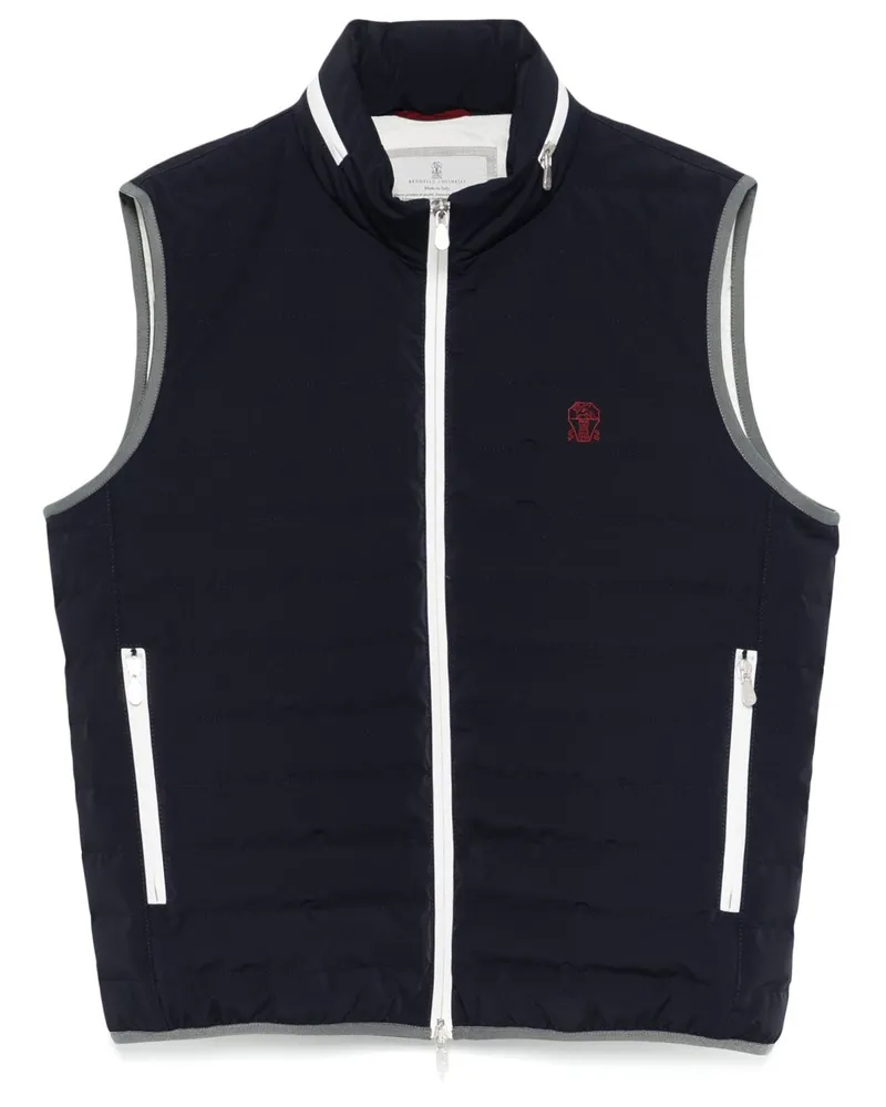 Brunello Cucinelli Gefütterte Weste - Blau Blau