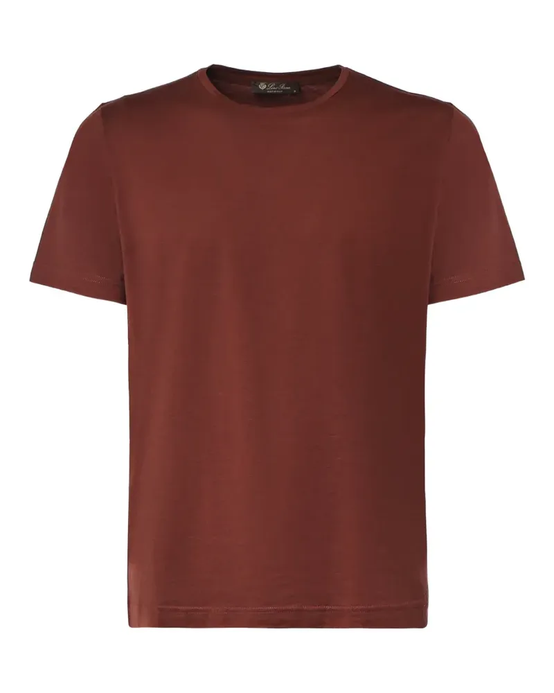 Loro Piana Levo T-Shirt aus Seide und Baumwolle - Braun Braun