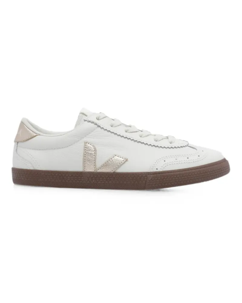 VEJA Volley leather white platine bark sneakers - Weiß Weiß