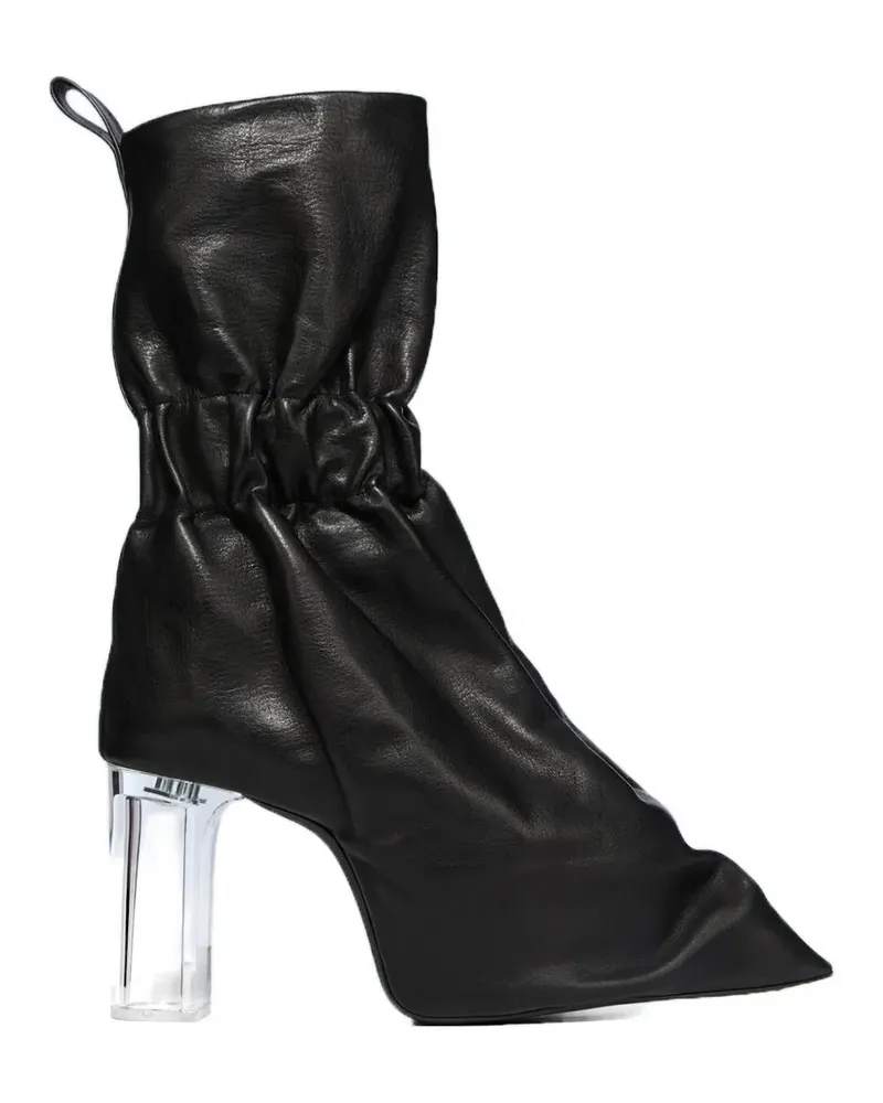Rick Owens Temple Tied Taquito Stiefel - Schwarz Schwarz